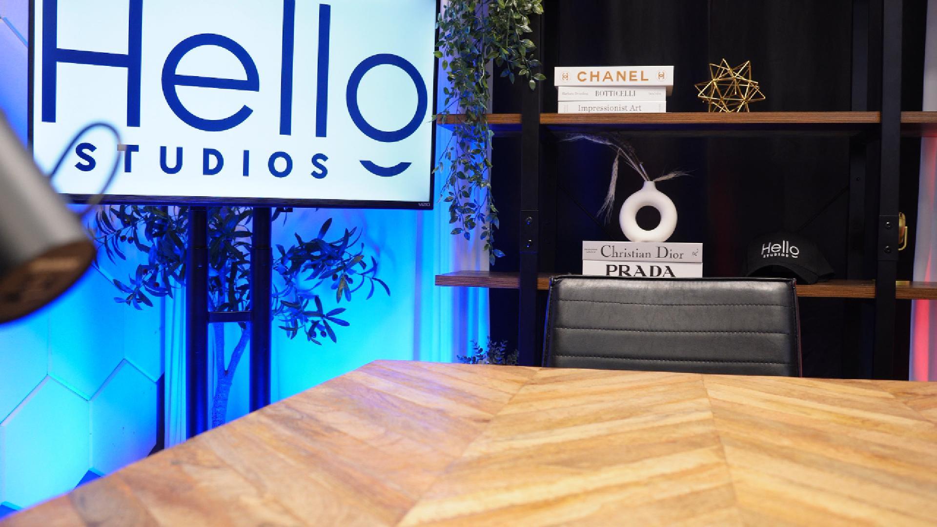 Iron podcast room at Hello Studios Dallas