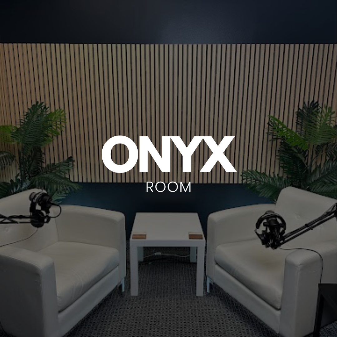 Onyx podcast room at Hello Studios Dallas